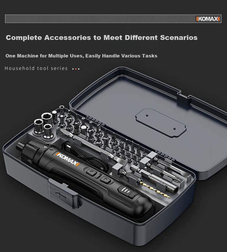 KOMAX Electric Screwdriver, Household Small Rechargeable Electric Screwdriver, Electric Drill Driver Tool Set, Mini Automatic Screwdriver 17