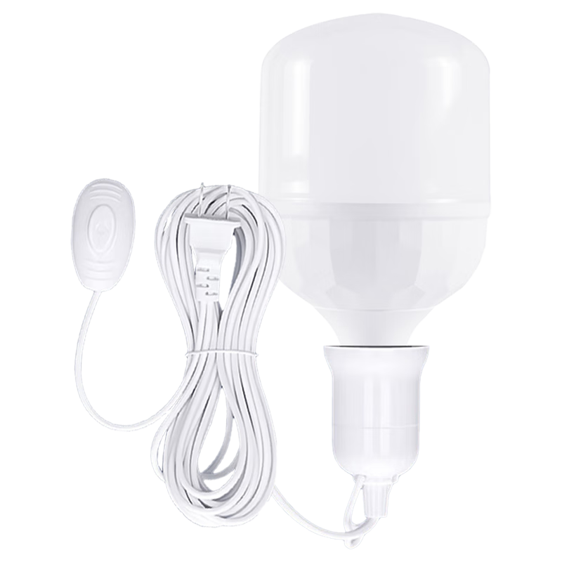 Gongtai Wired Bulb 10m Cable + 40W LED Bulb E27 Screw Base Universal Plug Socket Hanging GT-E27-10M-40W