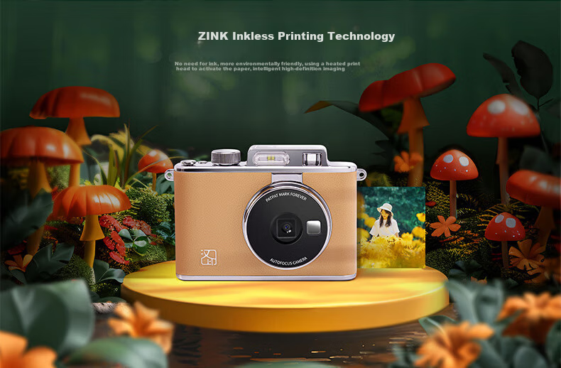 HPRT Instant Camera Z2 Brown Pocket Camera Phone Photo Printer, Instant Printing Directly to Photos, Upgraded Version of Z1 Portable Machine, Gift for Children, Students And Couples 10