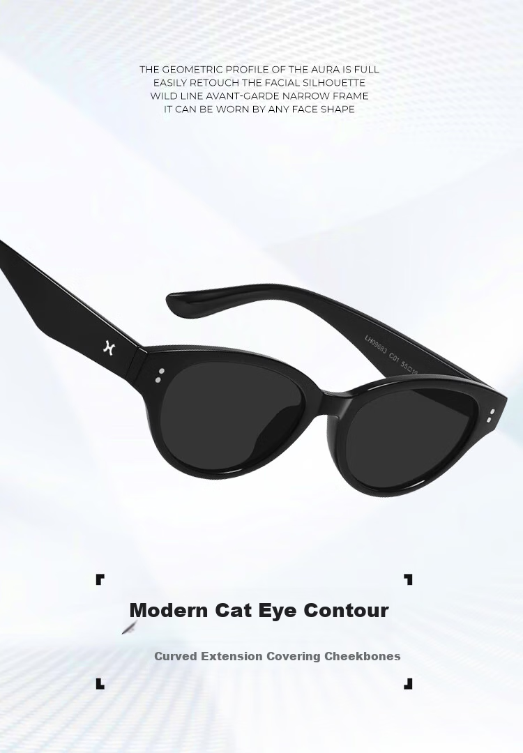 LOHO Cat Eye Sunglasses for Women, UV Protection, Retro Sunglasses, Sun Protection, Square And Round Face, Face-Slimming Effect, New Style 2026 2