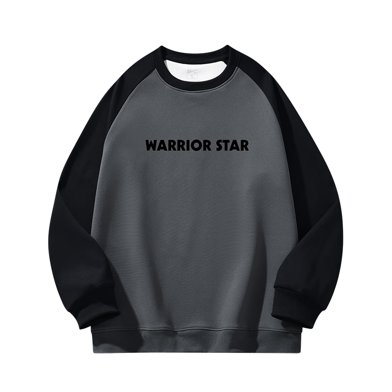 Warrior Sweatshirt for Men, Spring And Autumn Season, Color-Block Round Neck Long-Sleeve T-Shirt, Comfortable Retro Base Layer Pullover for Men, 1078