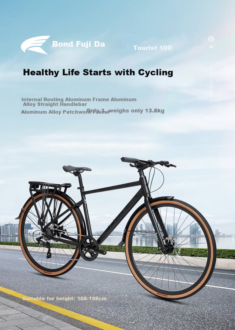 BATTLE Aluminum Frame Shimano 7-Speed Road Bike for Men And Women, Adult City Leisure Off-Road Running Bicycle, Electroplated Gray 2