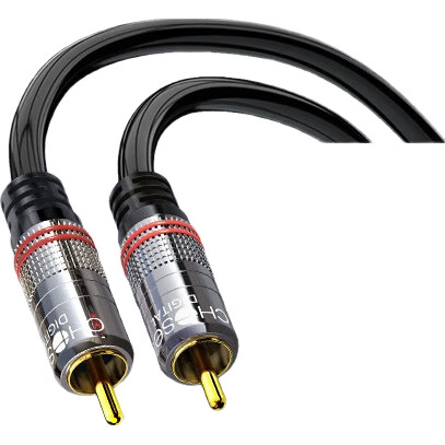 Аудиокабель CHOSEAL QS3550T1D5 RCA, цифровой коаксиальный, 1.5 метра, черный