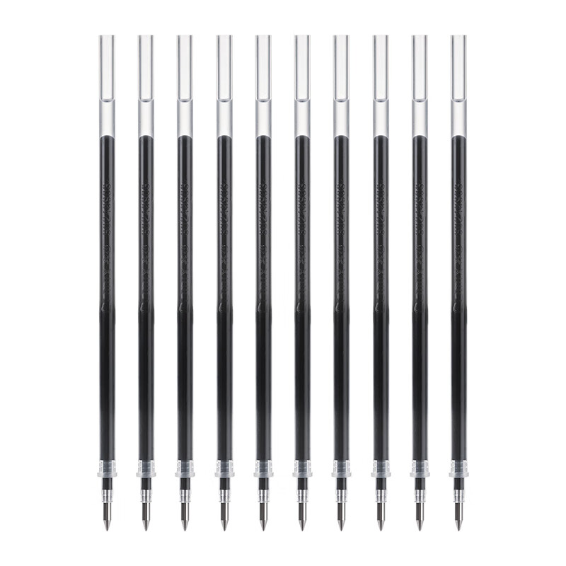 COMIX 0.5mm Black Bullet Tip Gel Pen Refills Compatible with Q7/6600/Q009/GP306 Signature Pen Refills 10pcs R9810