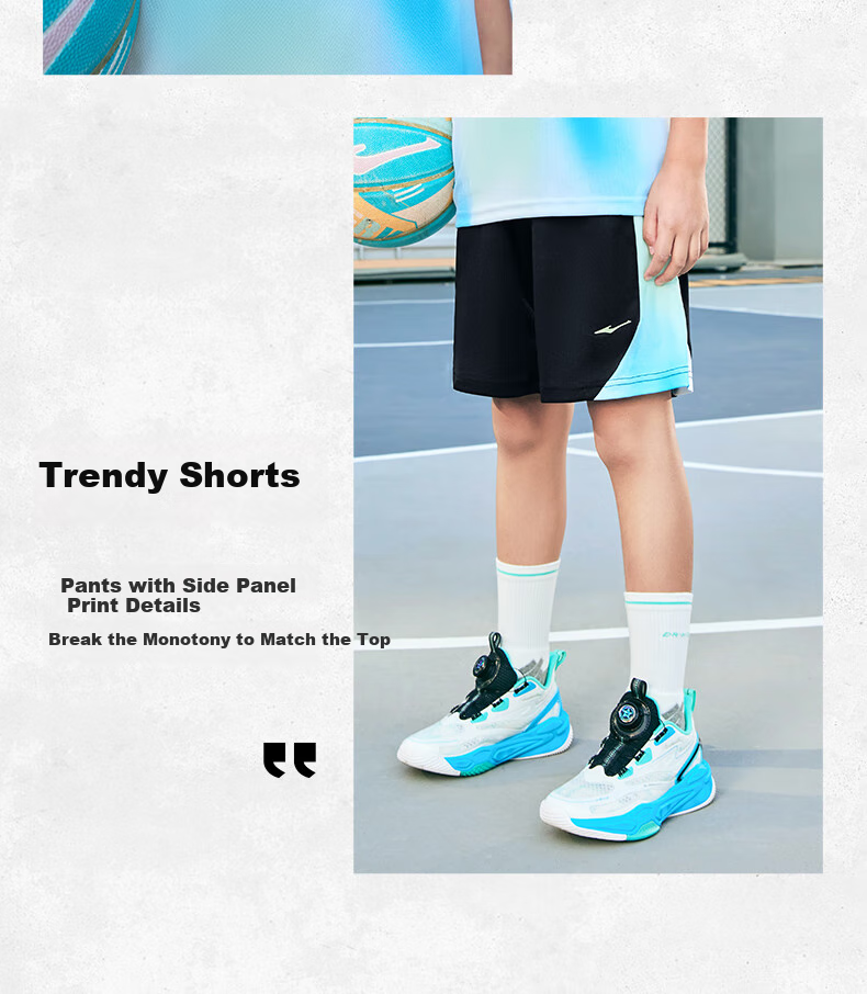 ERKE Children's Clothing, Boys' Sportswear Set for Older Kids, Summer Sleeveless Basketball Outfit, Tianjilan Color, Size 170 8