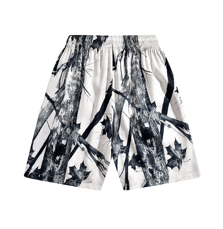 GENIOLAMODE Men's Shorts, Drawstring Five-Point Pants, Loose-Fitting Fashionable Casual Beach Shorts, Versatile Summer Trousers 7