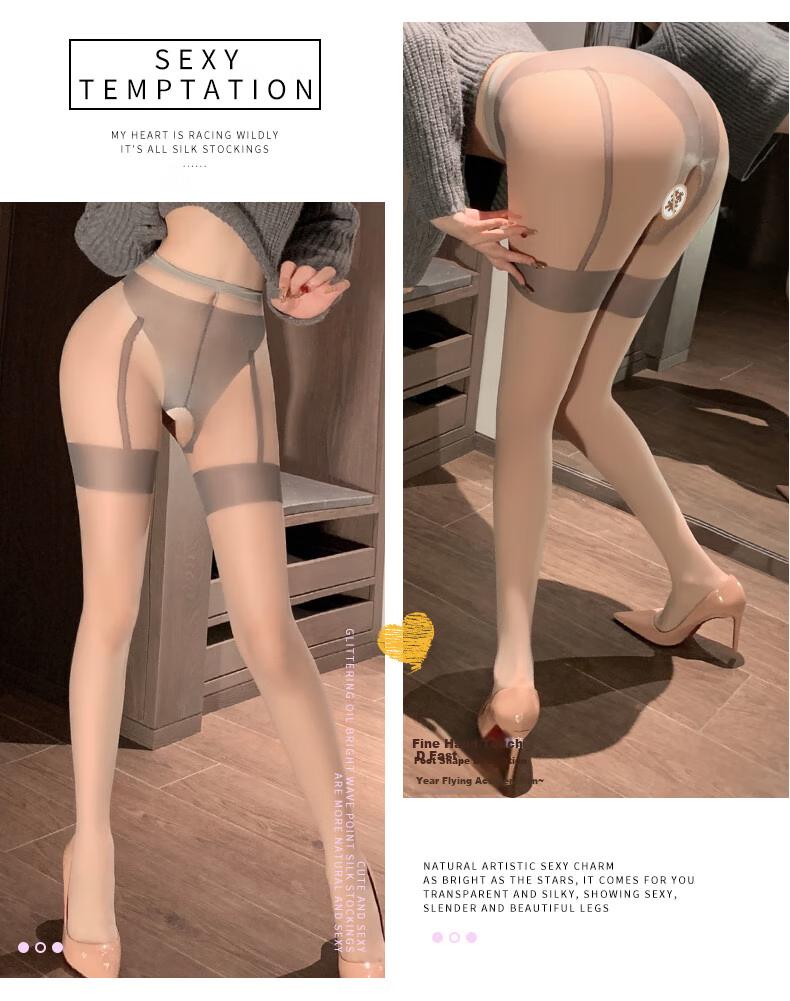 Zhenmei Women's Tear-Resistant Sexy Black Sheer Pantyhose with Fake Suspender, Nude Look, Model 7101 20