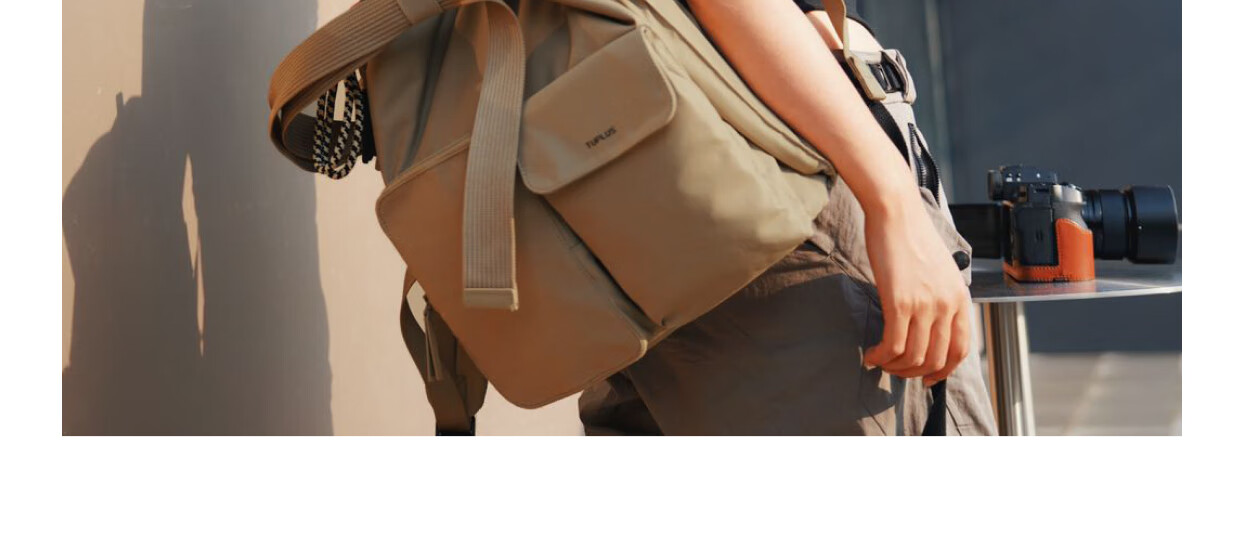 Tujia TUPLUS Comfortable Backpack, Large Capacity Travel Bag, Multifunctional Laptop Bag, Stylish Commuter Backpack, Light Mist Blue 4