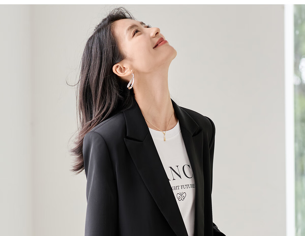 Chushen Spring And Autumn Women's Blazer with Single Button, Elegant And Versatile Office Wear Jacket S143U6006 10