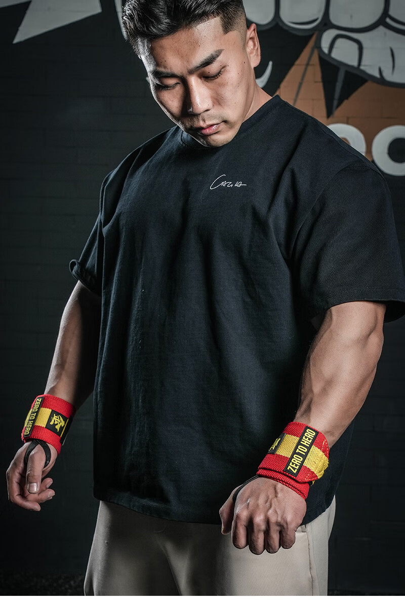 ZERO TO HERO Wrist Support Jinshicheng Collaboration Wrist Wraps Fitness Bench Press Training Deadlift Compression Anti-Sprain Assistance 7