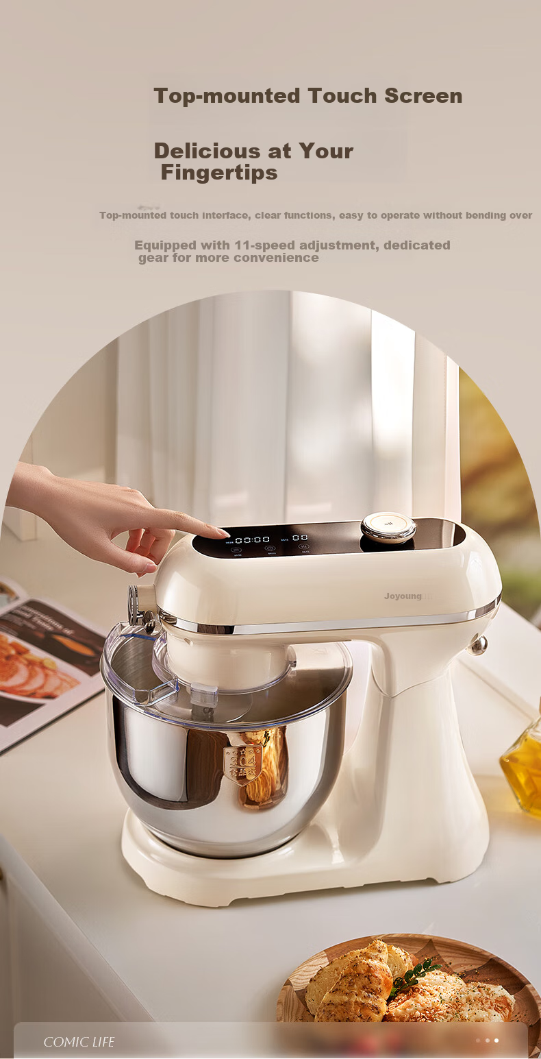 Joyoung Kitchen Machine, Home Use Quiet Dough Mixer, Kneading Machine, 7L Large Capacity, Top-Loading Touch Control, Fully Automatic Multifunctional Food Processor M70-MC996 4