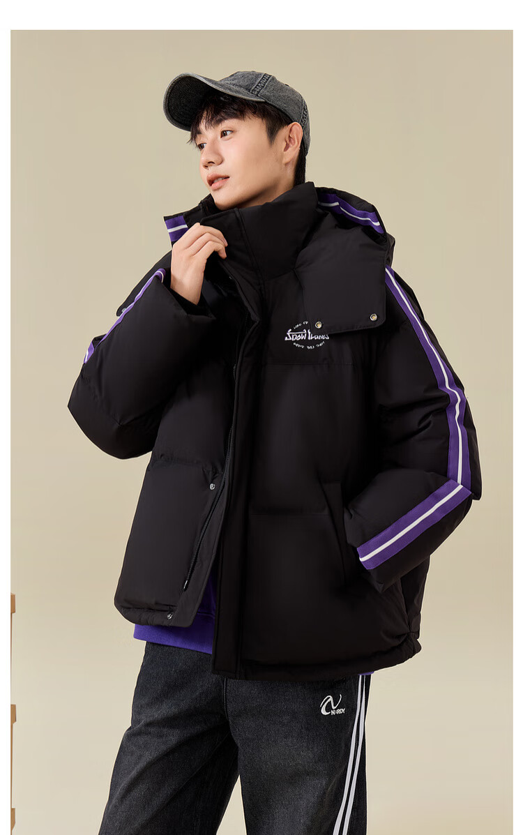 SNOWFLYING 2025 Autumn New Unisex Couple Short Hooded Down Jacket Energetic Sporty Youth Puffer Trend 14