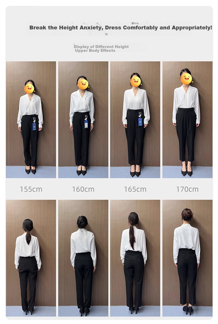 Bodexiaojie Navy Blue Suit Pants for Women, Professional Formal Wear, Interview Straight-Leg Trousers, Petite Cigarette Pants 2