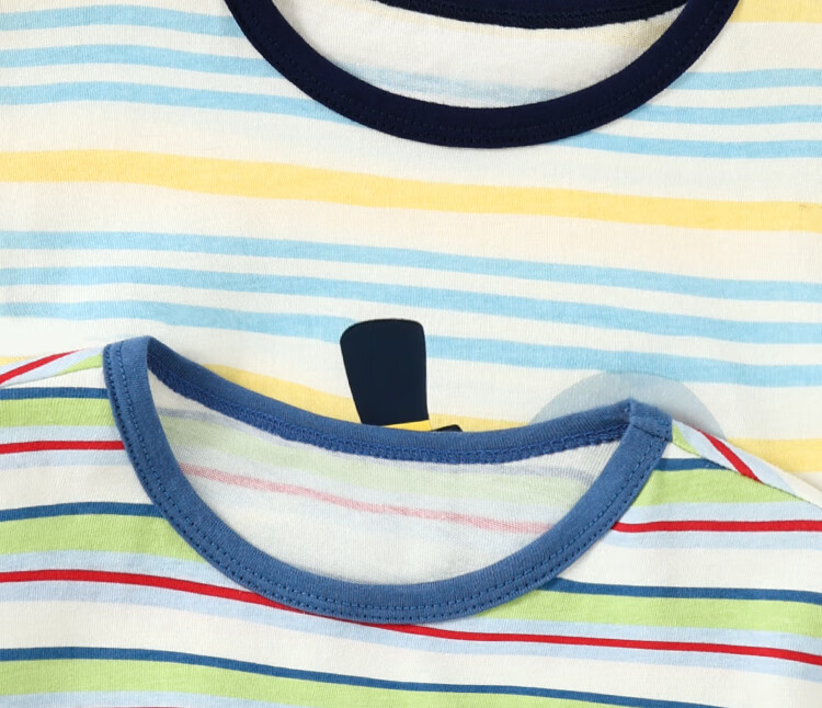Badibadi Children's Clothing, Kids' Short-Sleeve Summer Raglan Contrast Color Thin Baby T-Shirt, Boys' Casual Breathable Top, Girls' Summer Wear 3