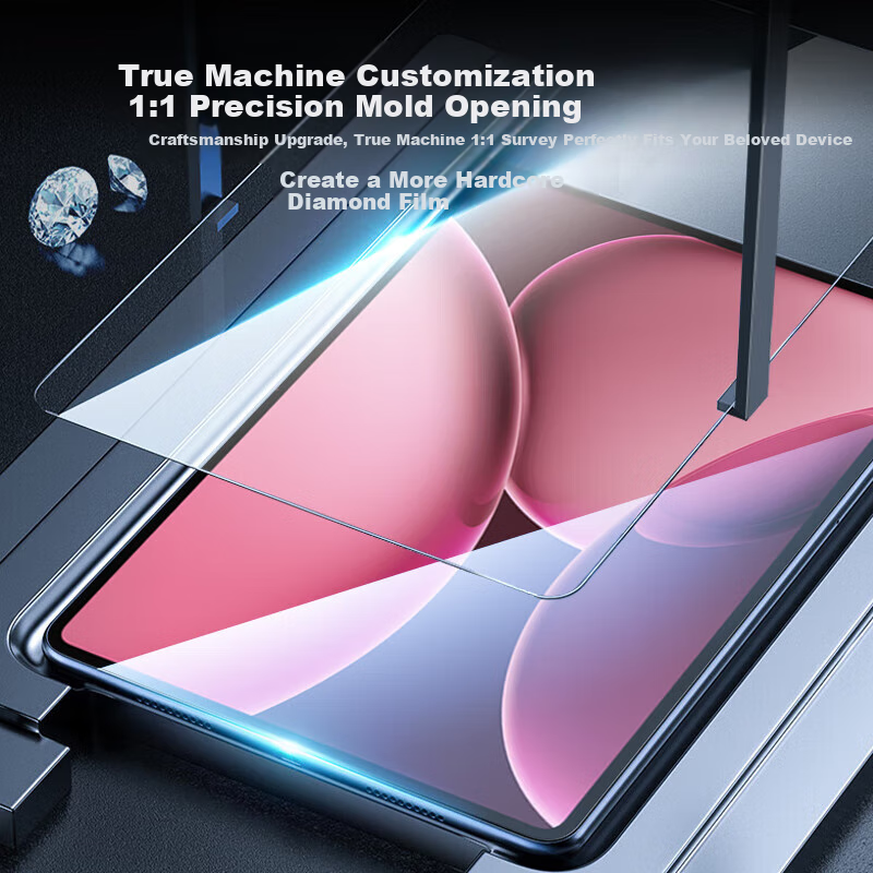 ESCASE Tempered Glass Screen Protector for OPPO Pad 4 Pro, 13.2-Inch 2025 Model Tablet, Full-Screen HD Screen Film, Electroplated Anti-Fingerprint Protective Film 3