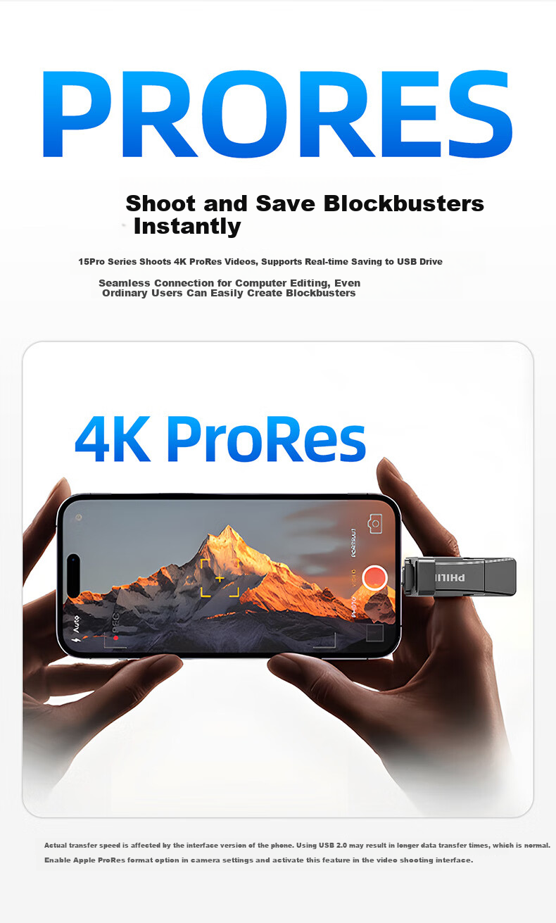 PHILIPS 1TB High-Speed Solid State USB Flash Drive, Dual Interface for Phones And Computers, 41UT, Read Speed up to 1000MB/s, Large Capacity Flash Drive, Compatible with Phones, Computers, And Tablets 5