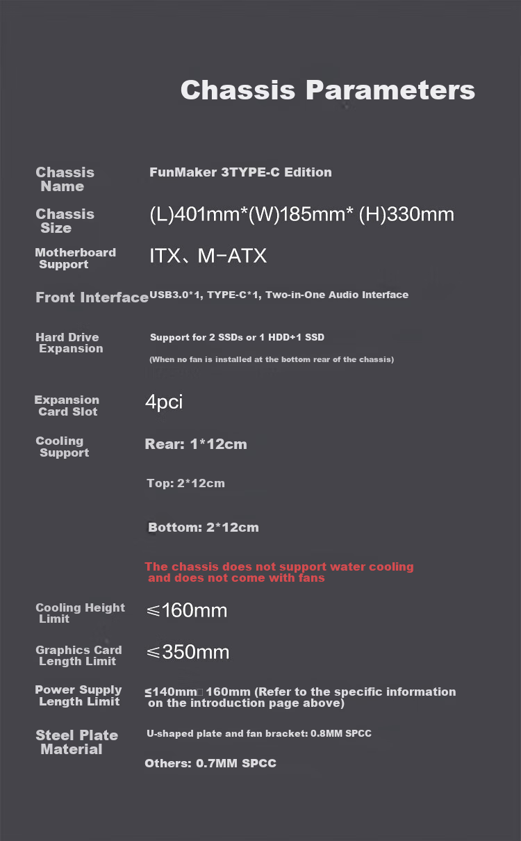 SAMA Kapibala M1 PLUS Black Computer Matx Cooling Case, Large Front Air Intake Area / Up to 12 Fan Positions / 360mm Water Cooling Support / Type-C Reserved Port 3