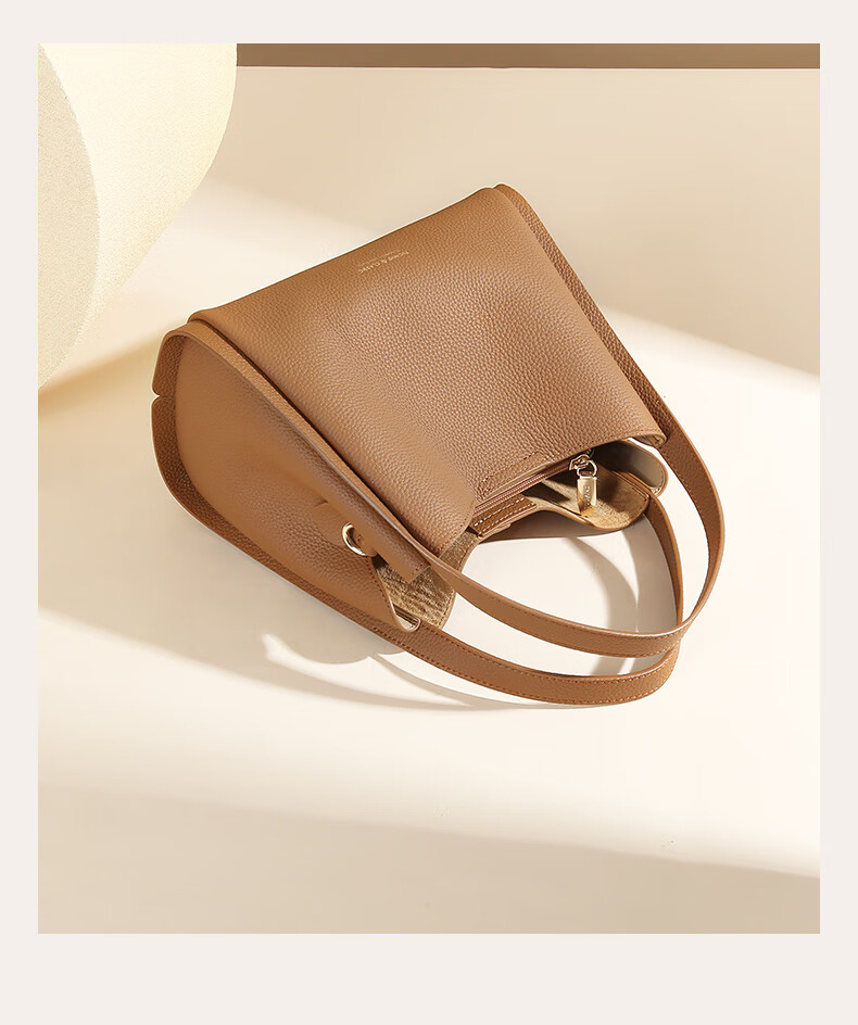 TUCANO Women's Bag 2026 New Bucket Style First Layer Cowhide Luxury Handheld Crossbody Shoulder Bag Birthday Gift for Women 14
