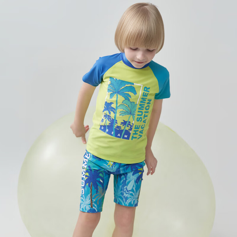 Детский купальник AIMER KIDS, цельный, с защитой от хлора, для пляжа и отдыха, стиль "Морской бриз", размер 140
