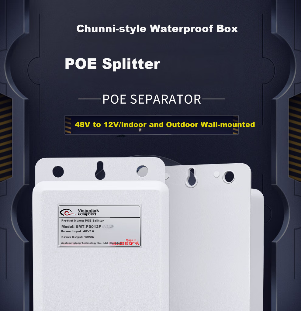 COMPCCTV Standard POE Separator, Outdoor Waterproof, National Standard 48V to 12V, POE Converter Power Supply Module for Network Monitoring Cameras 1