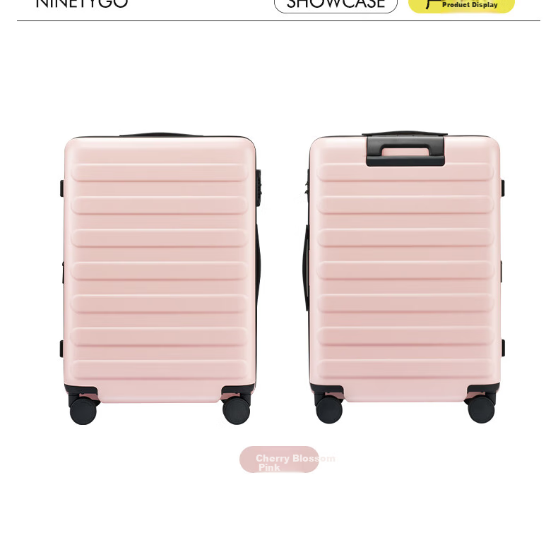90Fen Luggage 24-Inch Rhine River Expandable Version Suitcase Large Capacity Travel Case with Password Lock Cherry Blossom Pink 20