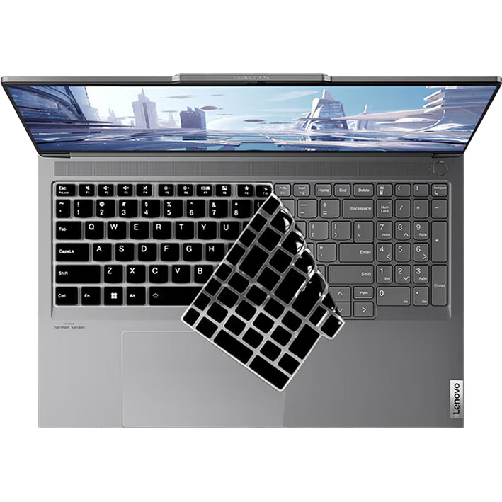 Jiasu Lenovo ThinkBook 16+ 2026/25/24 Black Keyboard Cover, 16-Inch Laptop Keyboard Protective Film, Black Dust-Proof Cover, Non-Fall
