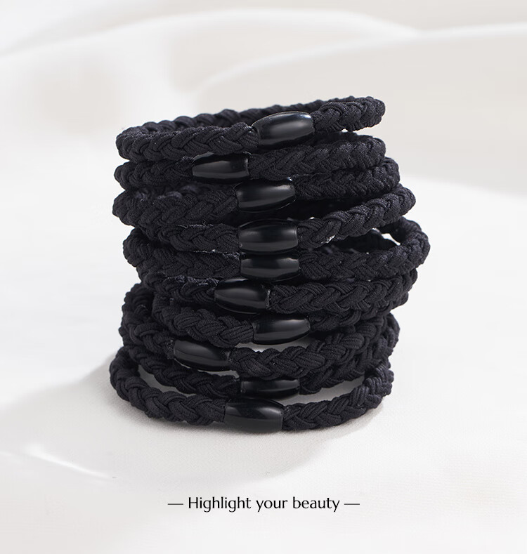 CHIMERA 10 Pieces High-Elasticity Non-Binding Durable Hair Ties Practical Hair Bands Bun Holders Elastic Hair Bands Hair Accessories 2