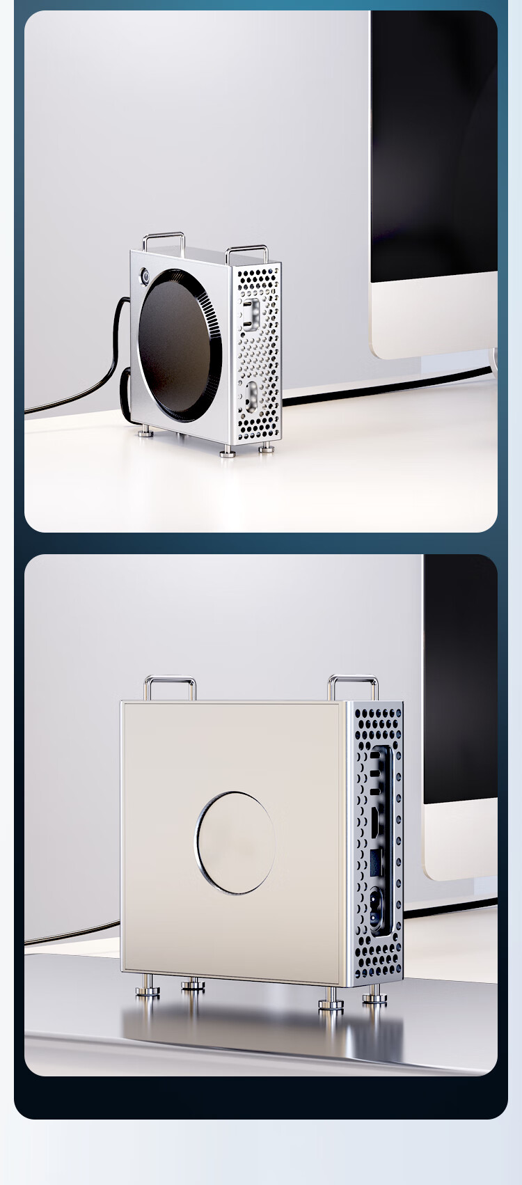 NVV Mac mini M4 Protective Case M4 Pro Soft Silicone Cover Mini PC Dustproof Shell NZ-M4G Translucent White 12