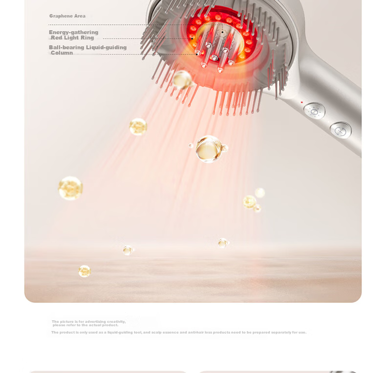 Mijia Head Massager Red Light Care Massage Comb Graphene Temperature-Sensing Intelligent Electric Scalp Massager Women's Day Gift Holiday Gift Box 8