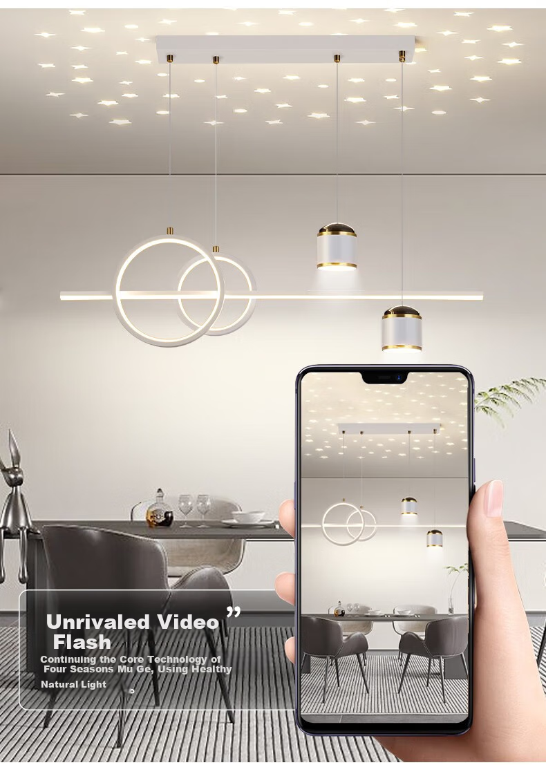 MICOE Full Spectrum Restaurant Pendant Light, LED Moon Creative Simple Nordic Cream Style Zhongshan Lighting Fixture 3