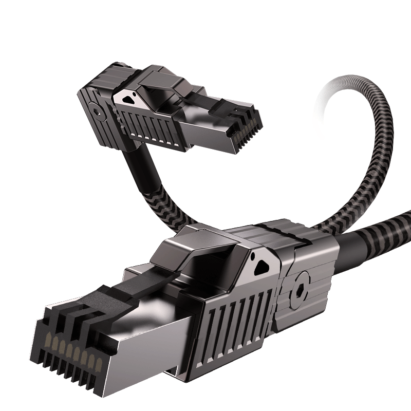 Haibeisi CAT8 Ethernet Cable, Category 8 Gaming Grade Pure Copper Dual Shielded High-Speed Network Patch Cord, 8-Core Twisted Pair, Ready-Made for Live Streaming, Home, PC, Broadband Connection