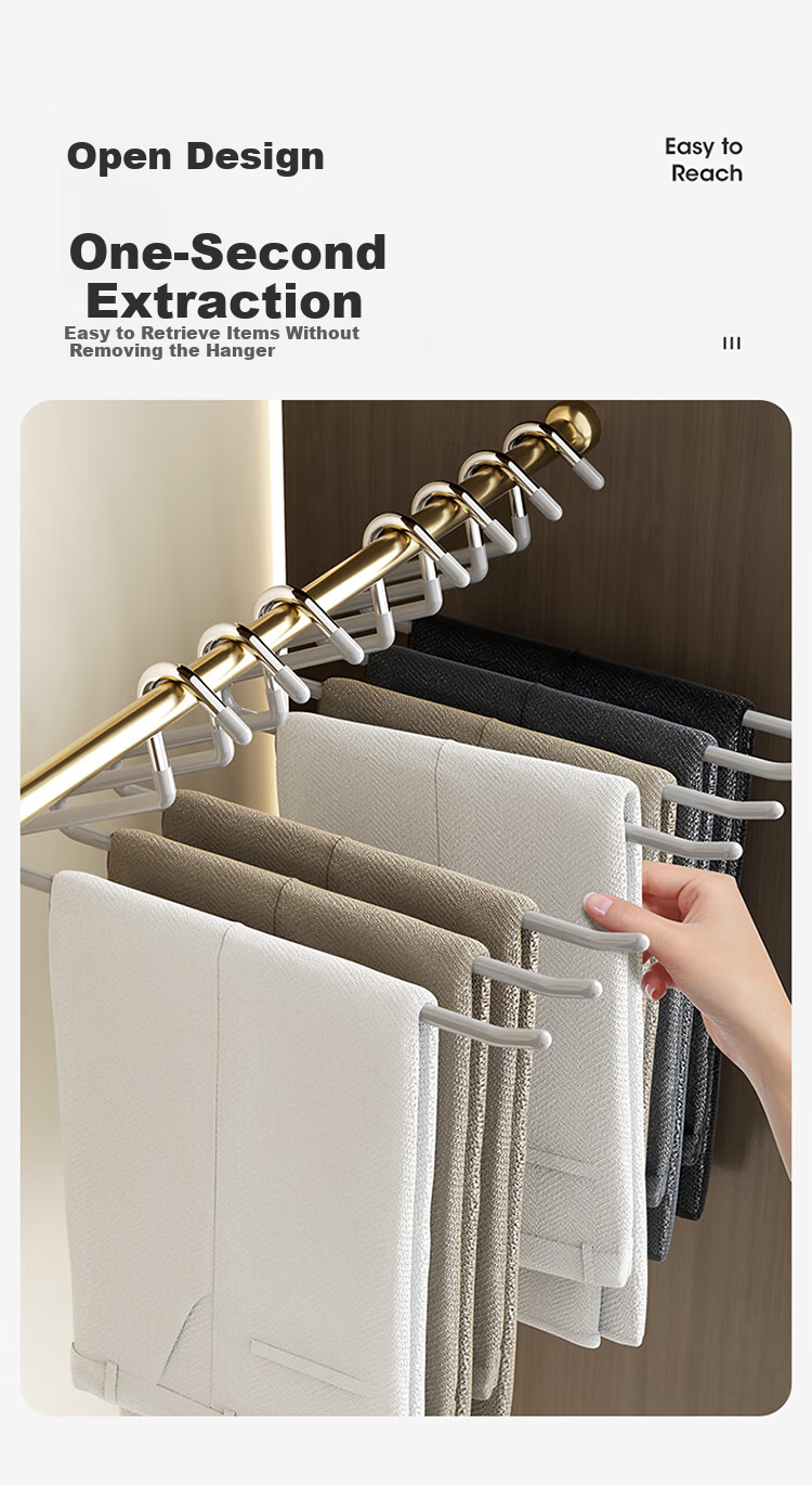 MARYYA Goose-Shaped Pants Hanger, Household Seamless Non-Slip Trouser Drying Rack, Specialized Storage Organizer for Pants Hangers 5