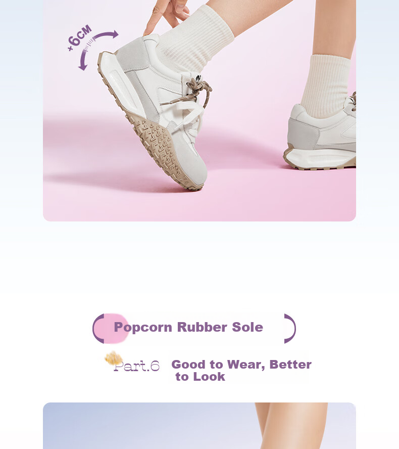 CAMEL Women's Yanyang Shoes with Light Soft Casual Sneakers L25A255136 Purple/beige 36 13