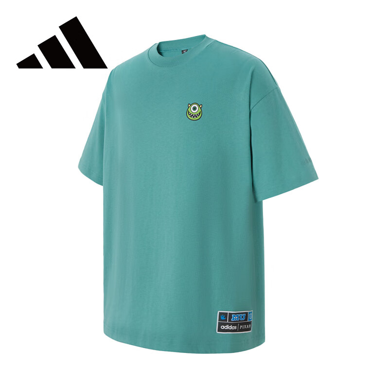 Adidas Unisex Breathable Outdoor Running Casual Sports Short Sleeve T-Shirt KR0454 Powder Green 2XL