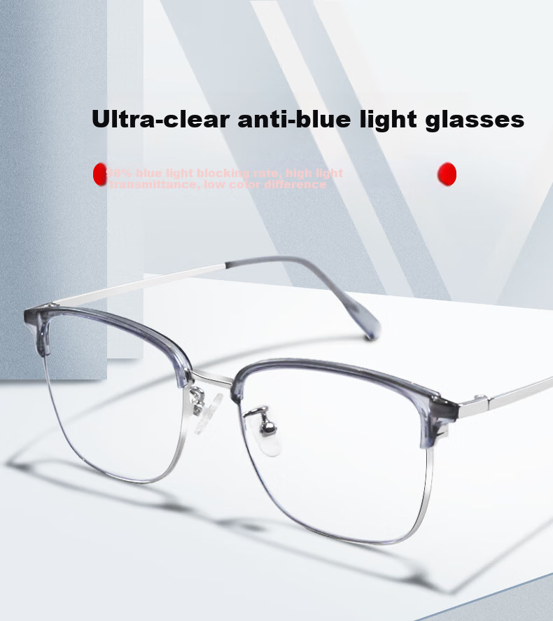 Gameking Anti-Blue Light Glasses, Anti-Radiation Eyeglass Frames for Men And Women, No Prescription, Anti-Blue Light Protection for Mobile Phones And Computers, Model 0091 Black Gold Color 1