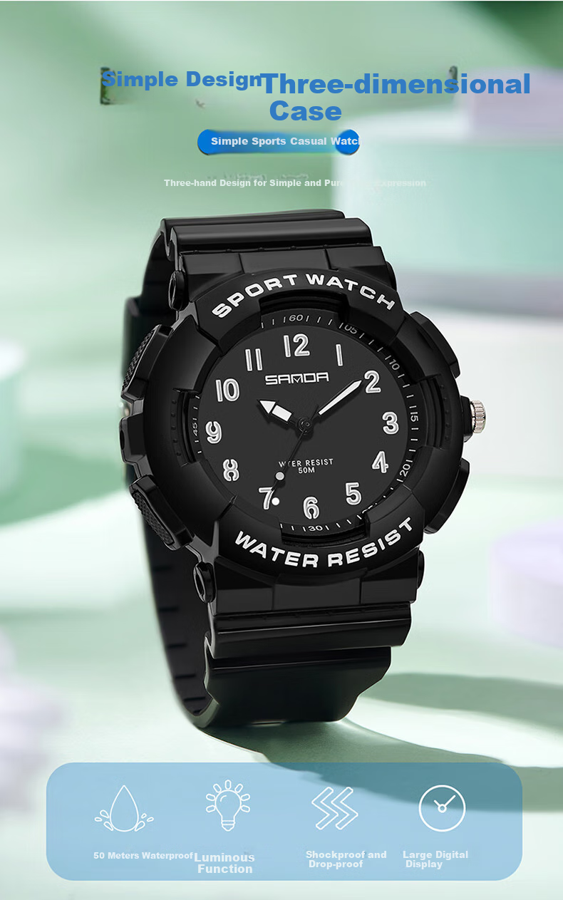 GEORGCOUNT Watch for Men And Women, Youth 2025 New Model, Silent Exam-Specific Waterproof Quartz Watch for Middle And High School Students 7