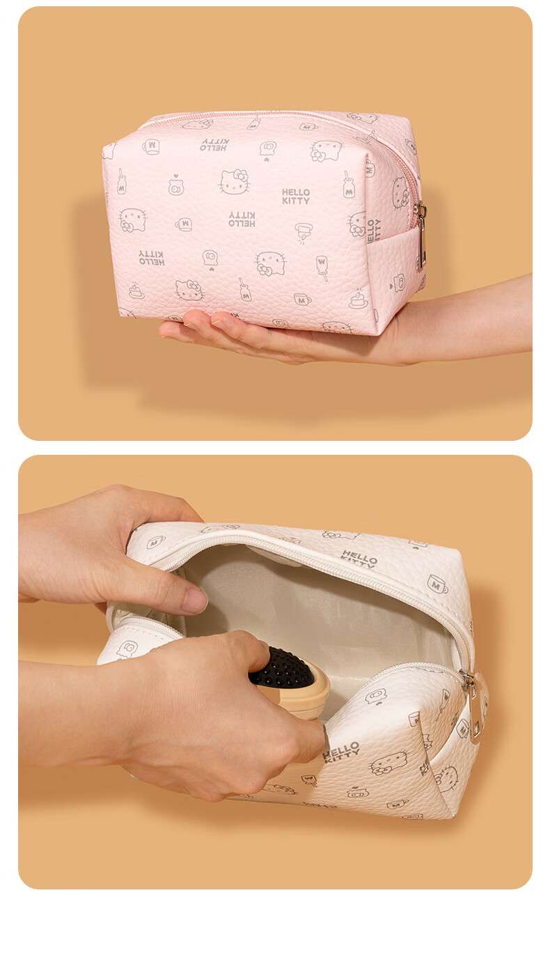 SANRIO Hello Kitty Large Capacity Cosmetic Bag Portable Travel Toiletry Bag Waterproof Authentic 11