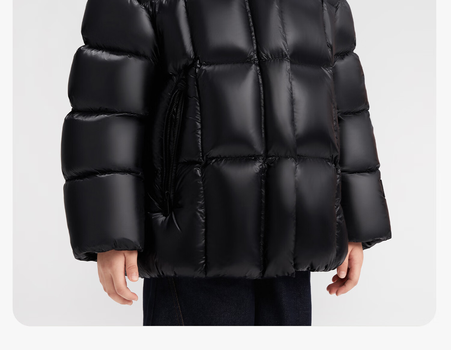 Zuo Xi Boys' Down Jacket Winter Thickened 2025 New Children's 90% Safe Velvet Puffer Coat Black 150 25