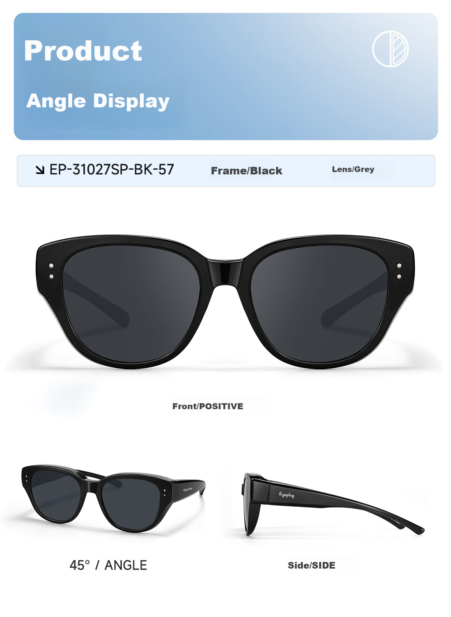 EYEPLAY Polarized Sunglasses for Women [Compatible with Prescription Lenses] Sunglasses for Men Driving Fishing 31027SP 5