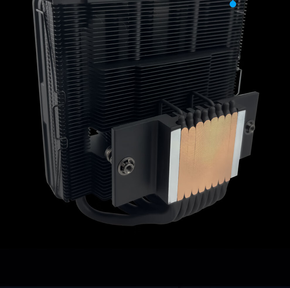 COXBYTE Bottom-Pressed CPU Cooler with 8 Heat Pipes / 12cm Fan (Intel/AMD Multi-Platform Compatible) ITX Small Case Air Cooler CFan-50V8 Black ARGB Sync Light 11