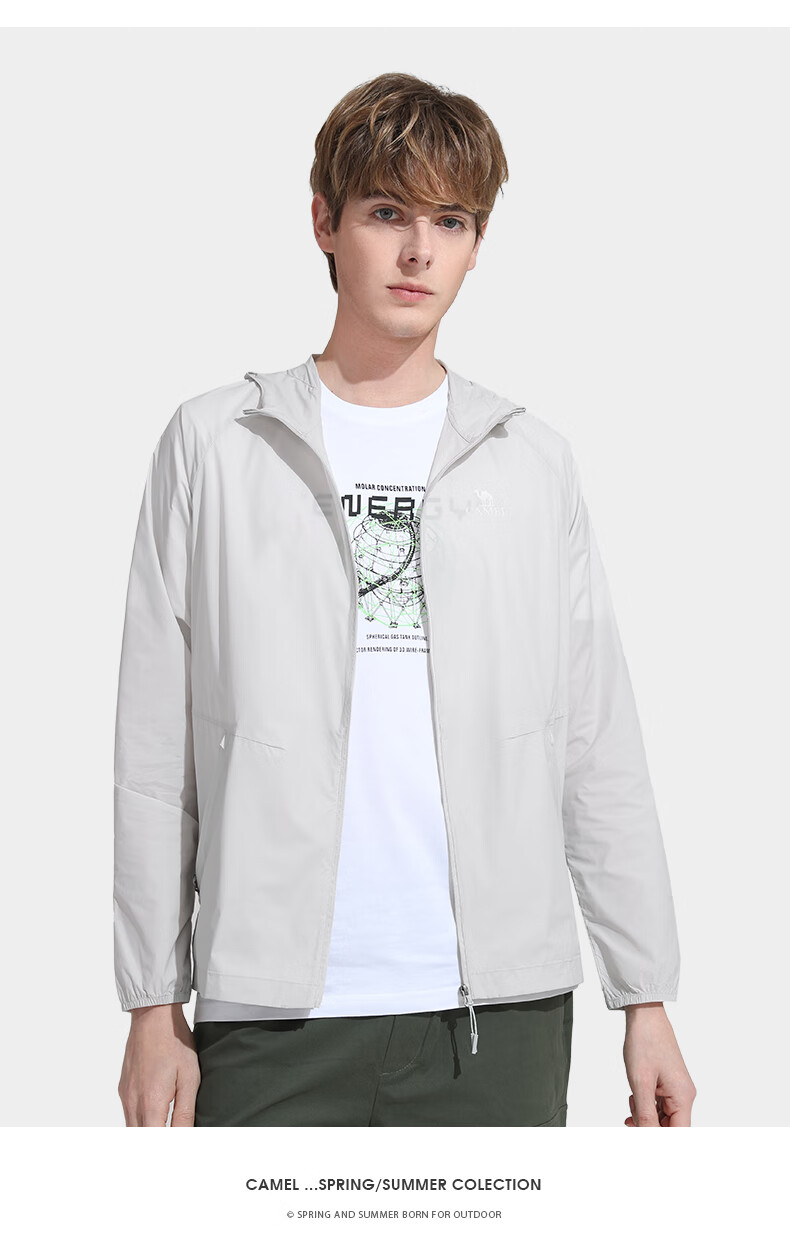 CAMEL Outdoor Sun Protection Jacket Lightweight Breathable UV Protection Sports Skin Jacket Sunscreen Coat A012251005A M 11