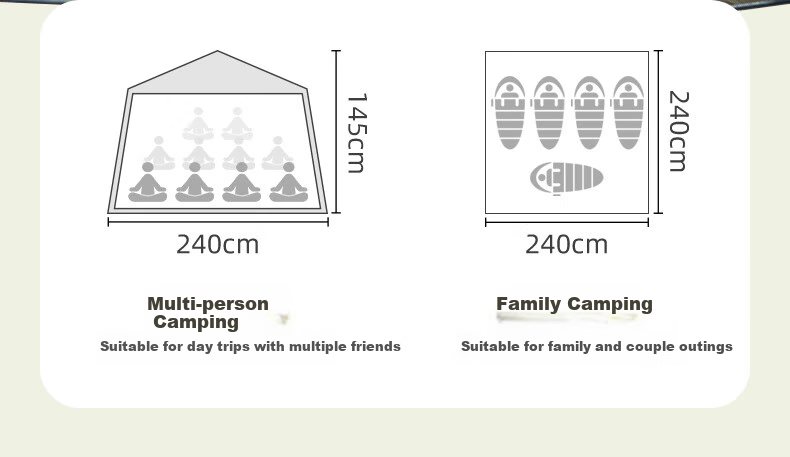 CAMEL Outdoor Camping Tent And Canopy Two-In Portable Sun Protection Thickened Black Gel Camping Tent 173BA6B112 9
