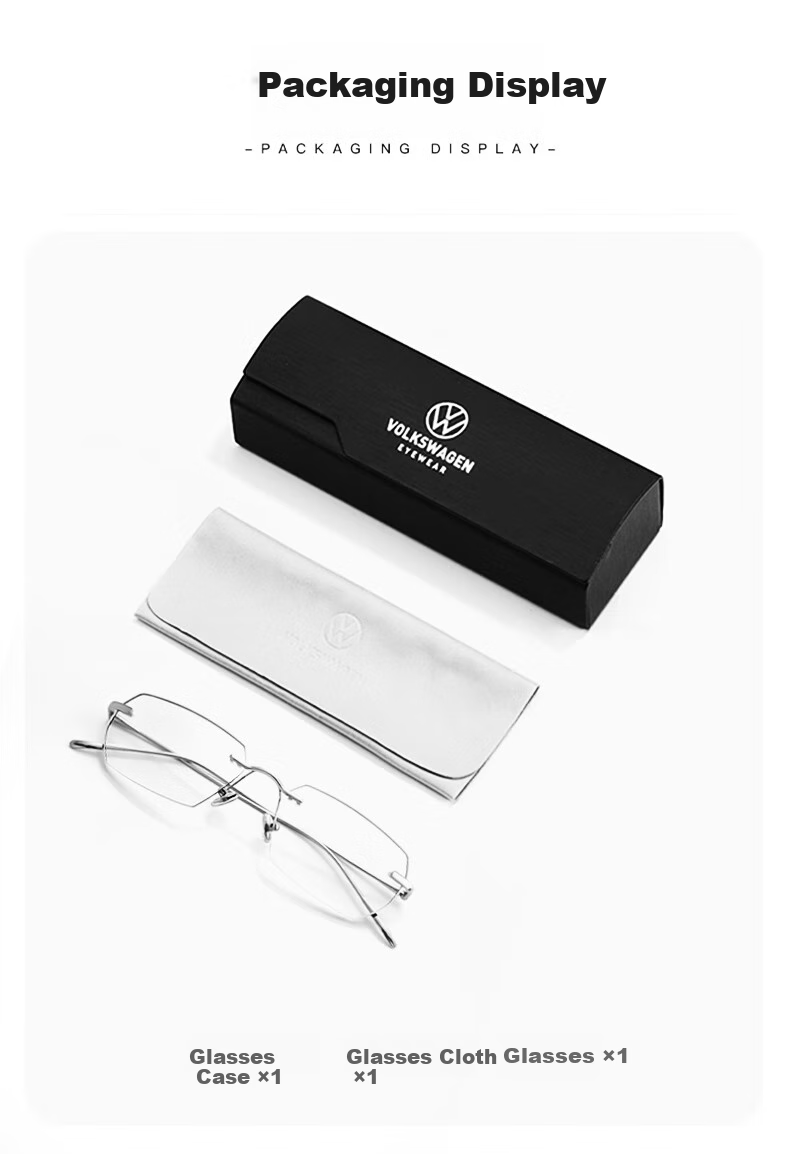 Volkswagen German, Genuine High-End Frameless Reading Glasses for Men, Ultra-Light Anti-Blue Light Reading Glasses, 666-150 6