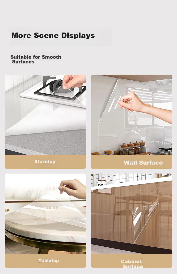JD Original Self-Adhesive Kitchen Oil-Proof Sticker, Range Hood Stove Wall Protection Film, 0.6*5 Meters 9