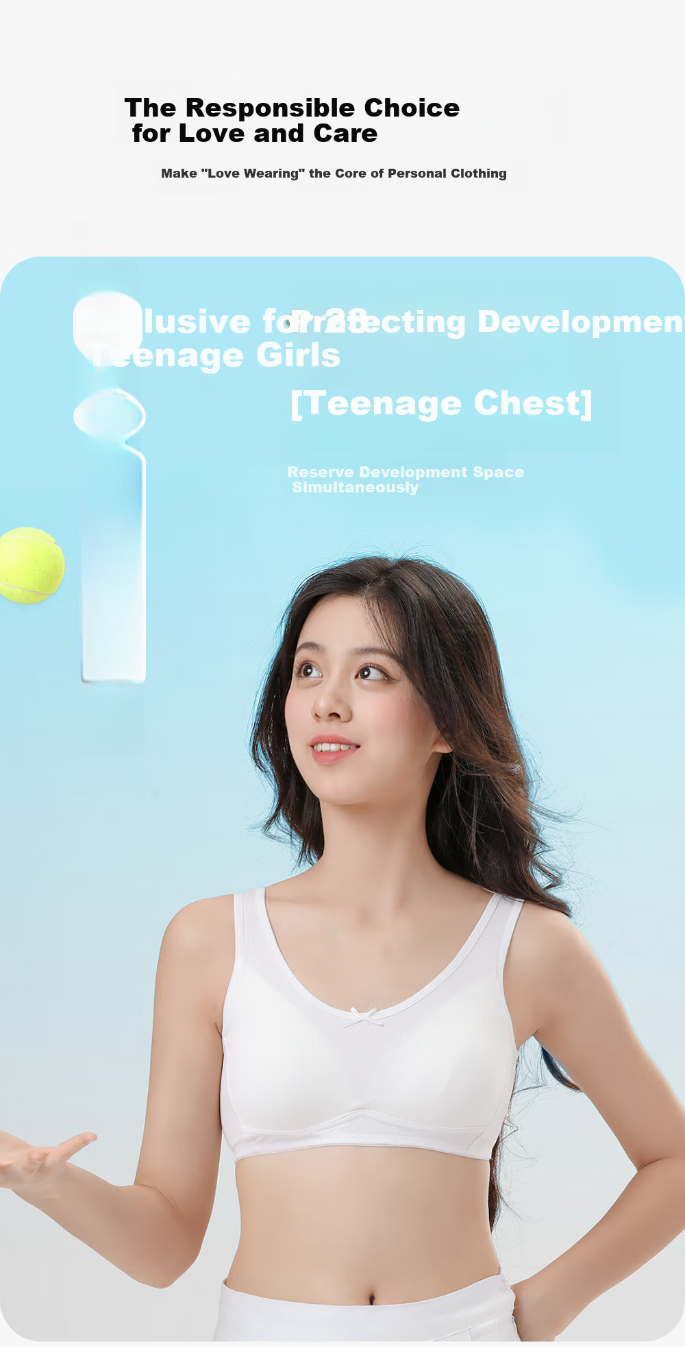 Ailier&ouluola Teenage Bra for High School Girls, Ages 16-18, Puberty Stage, Pure Cotton, Three-Stage Development, 80B Cup 6