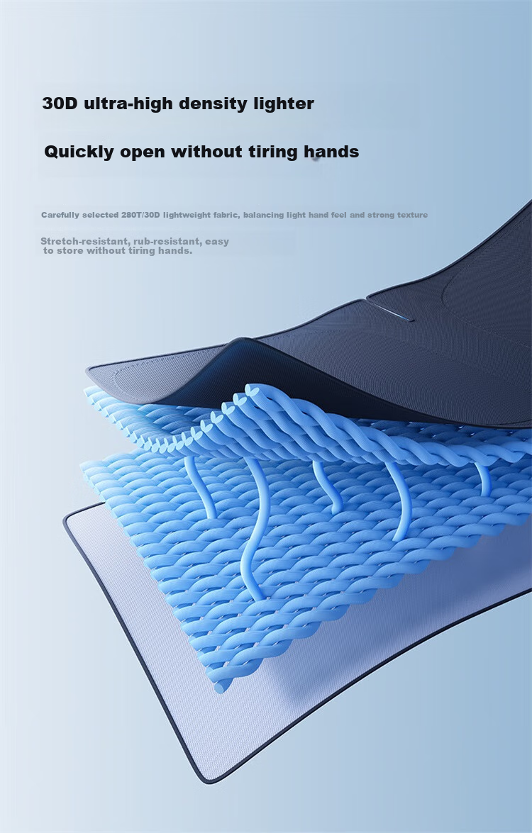 Baseus Car Sunshade, Front Windshield Sun Visor, Interior Heat Insulation Sunshade, Double-Layer Heat Insulation Cover 12