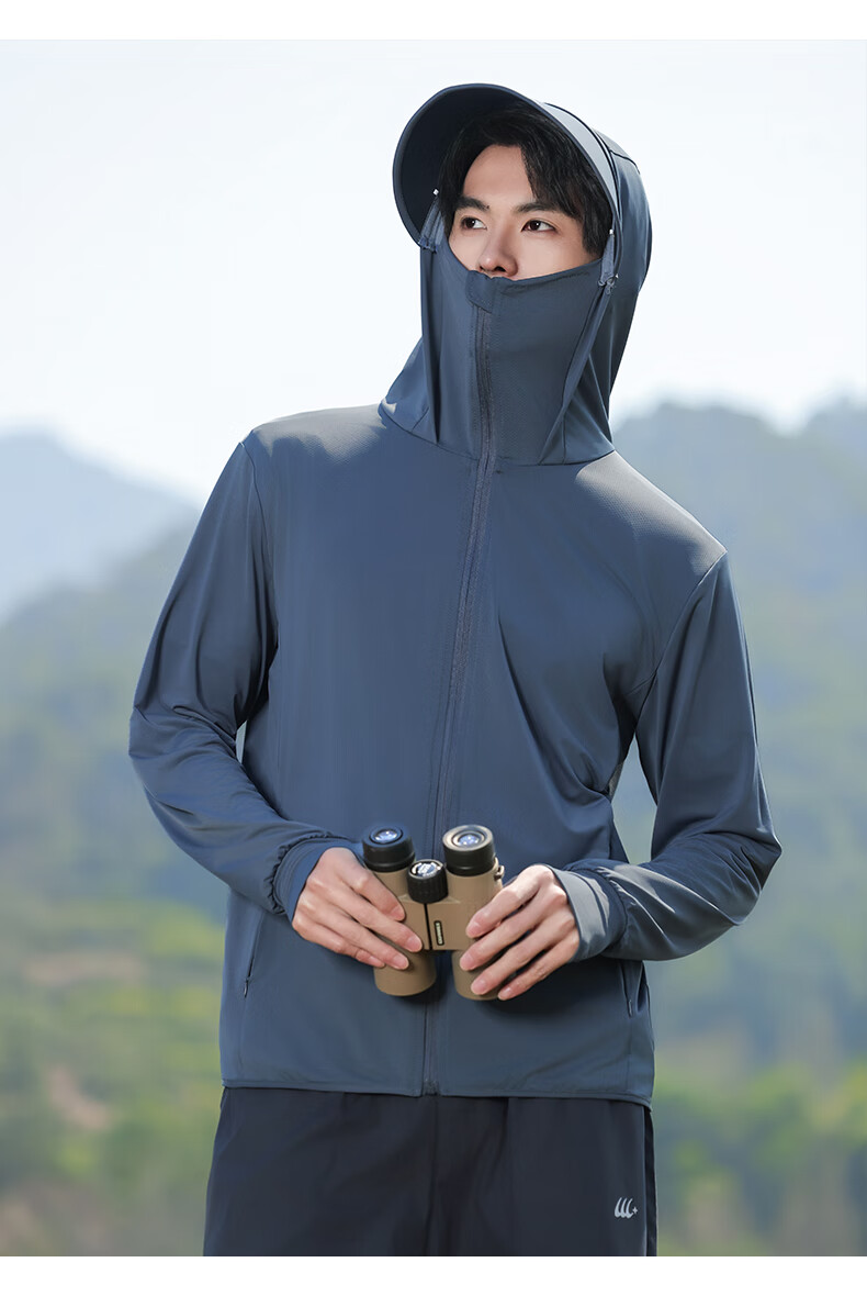 Combo Men's Ice Silk Summer UV Protection Ultra-Thin Breathable Cycling Outdoor Sun Protection Jacket Women's Fishing Coat 48
