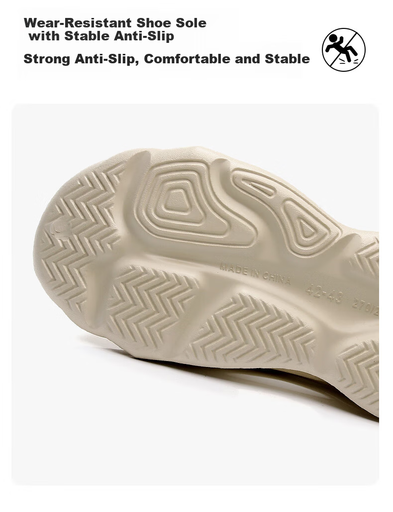 GUOLUOFEI Summer Men's Shoes, Hole Shoes, Sandals, Beach Slippers, Breathable, Fashionable, Outdoor Wear, Comfortable, Black, Size 42-43 6