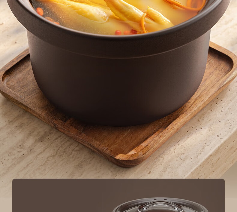Joyoung Electric Stew Pot, Electric Clay Pot, Electric Stewing Cup, Soup Pot, High-Temperature Porcelain Bird's Nest Stew Pot, Porridge Cooking Tool, Specialized Pot for Stewing, 3L Large Capacity GD317 7