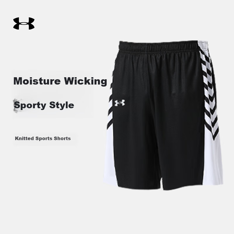 Under Armour Quick-Dry Sports Shorts, Running Training Basketball Shorts, Competition Uniforms, Breathable Comfortable Knee-Length Shorts